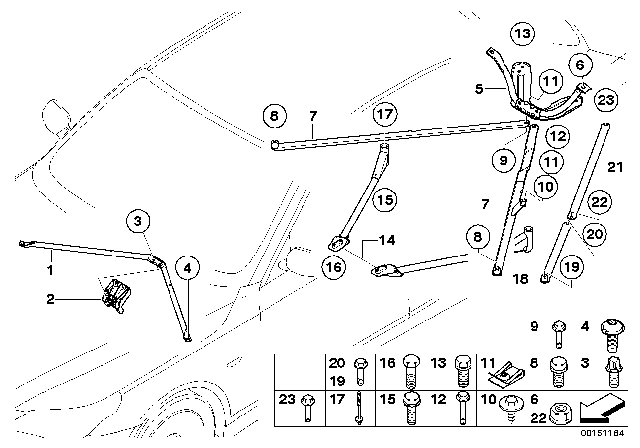 2006 BMW 530xi Reinforcement, Body Diagram