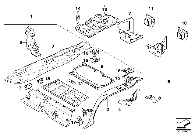 2011 BMW 335i Mount, Bumper Right Diagram for 41117173648