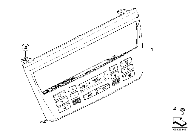 2009 BMW X3 Control Unit, Automatic Air Conditioner., Auc Diagram for 64110363938