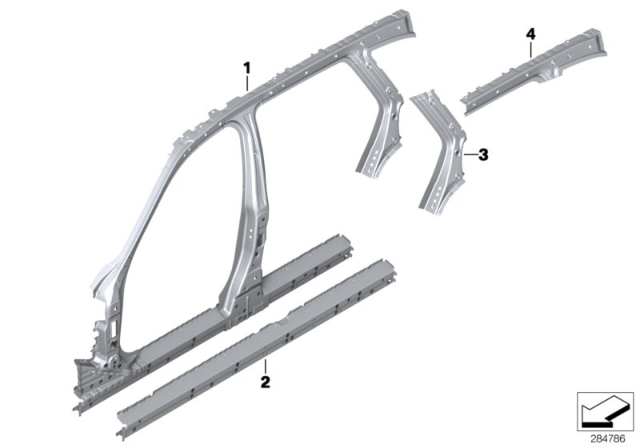 2018 BMW 328d xDrive Side Frame Diagram 3