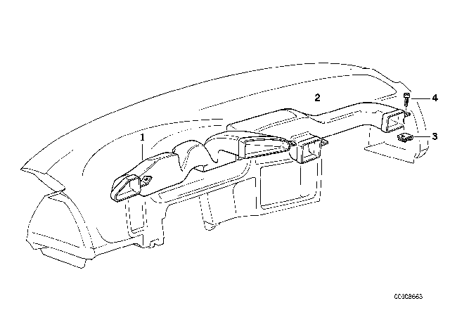 1997 BMW 328i Air Channel Diagram