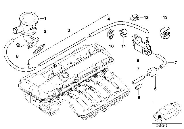 2002 BMW Z3 Air Pump For Vacuum Control Diagram