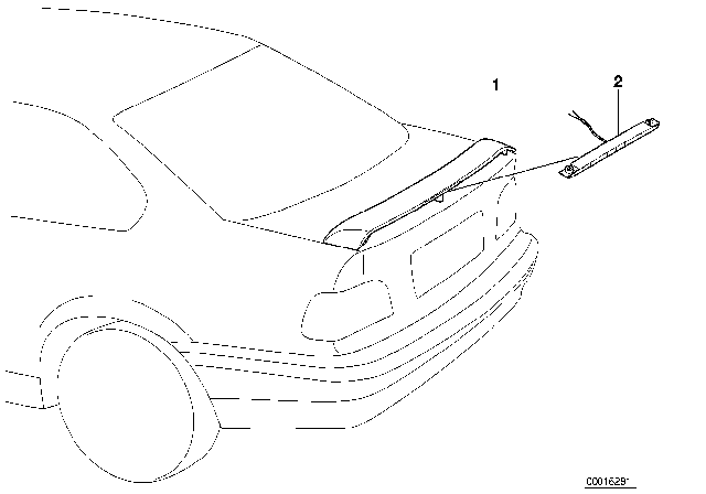 1995 BMW 325i Rear Spoiler Diagram