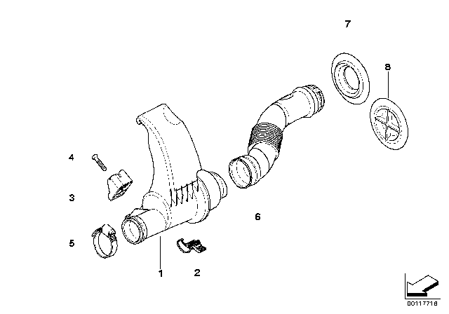 2005 BMW Z4 Supporting Bracket Diagram for 13747518282