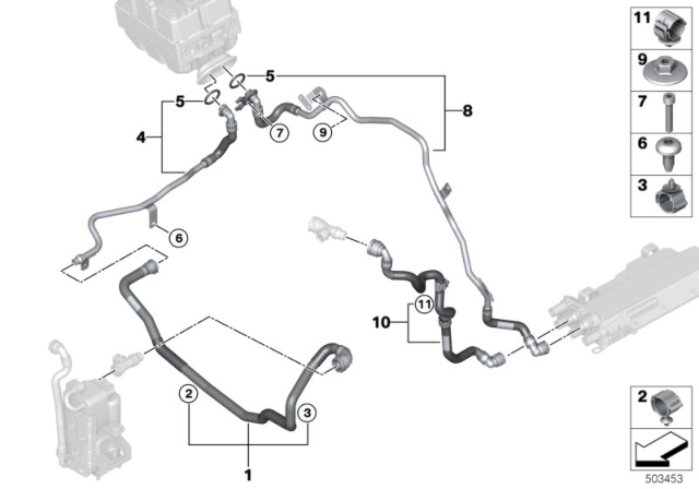 2020 BMW X3 Coolant Circuit High-Voltage Battery Diagram