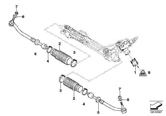 2000 BMW 528i Steering Linkage / Tie Rods Diagram