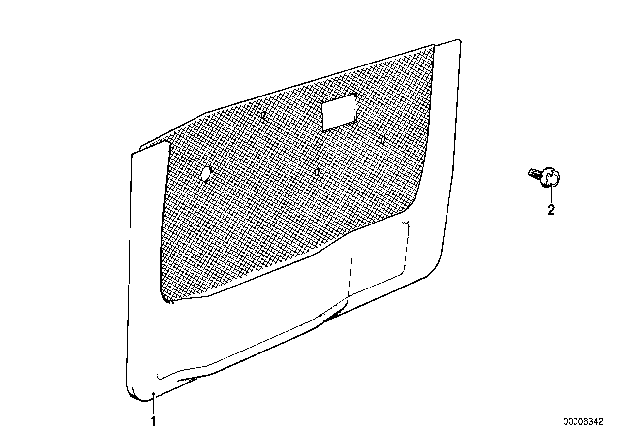 1986 BMW 528e Door Trim Panel Diagram