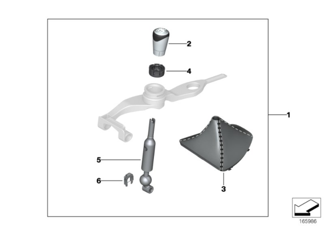 2006 BMW 330i Shift Lever Diagram for 25110434219