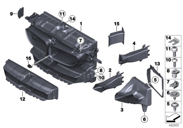 2012 BMW M6 Air Ducts Diagram