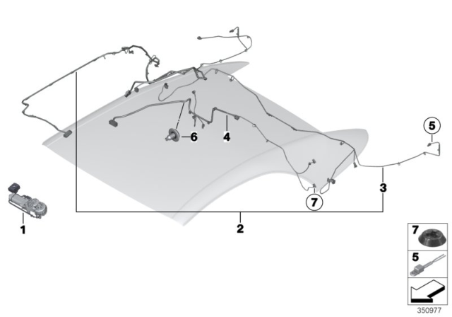 2016 BMW 650i Convertible Top, Wiring Harness Diagram