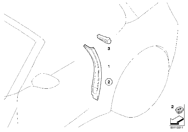 2007 BMW Z4 M Cover Column B Left Diagram for 51477025645