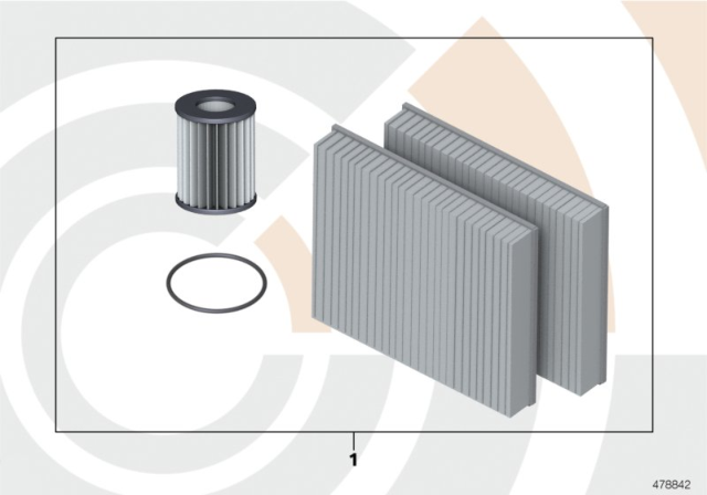 2012 BMW 650i xDrive Inspection Kit, Value Line Diagram