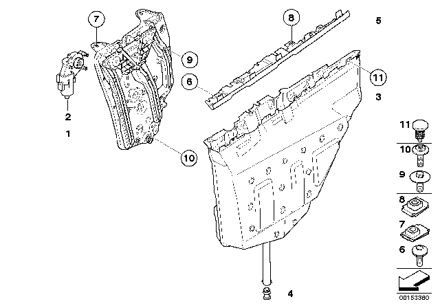 2010 BMW 328i Door Window Lifting Mechanism Diagram 2