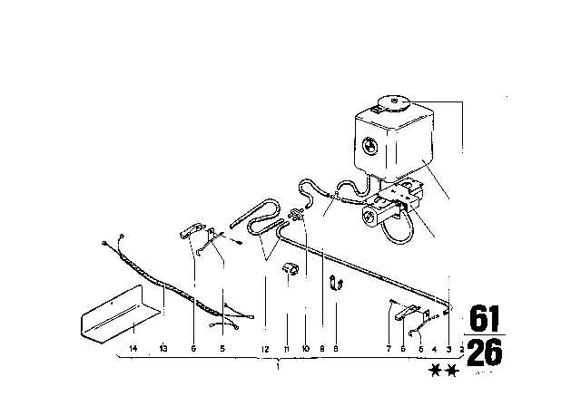 1972 BMW 2002 Headlight Cleaning System Diagram 2