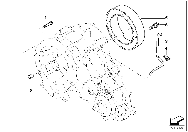 2002 BMW X5 Transmission Mounting Diagram 1