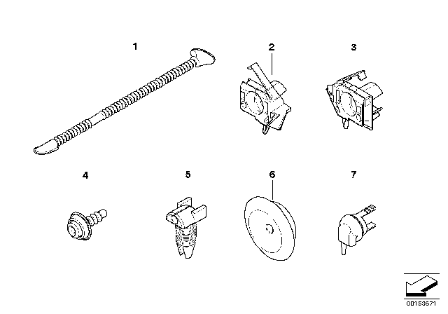 2006 BMW M6 Various Cable Grommets Diagram