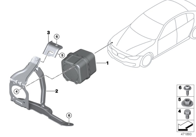 2016 BMW 330e Vehicle Sound Generator Diagram for 65128801341