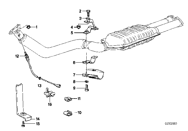 1980 BMW 528i Heat Resistant Plate Diagram for 11791268972