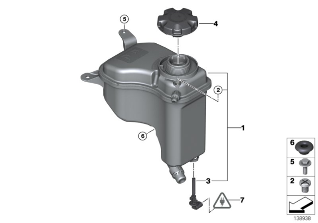 2008 BMW 328xi Expansion Tank Diagram