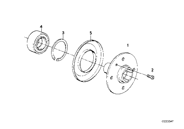 1989 BMW 325ix Ball Bearing Diagram for 31211132284