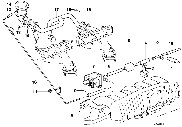 2000 BMW 528i Air Pump For Vacuum Control Diagram 1