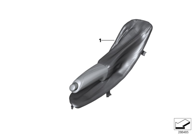 2016 BMW 328i N20 Engine(F30) M Performance Handbrake Grip With Gaiter Diagram