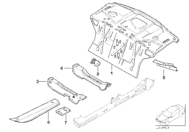 2005 BMW 745Li Partition Trunk Diagram