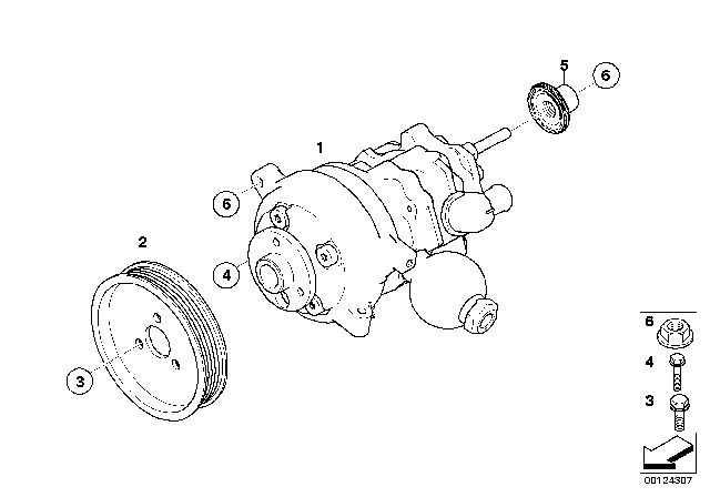 2006 BMW 760Li Power Steering Pump Diagram