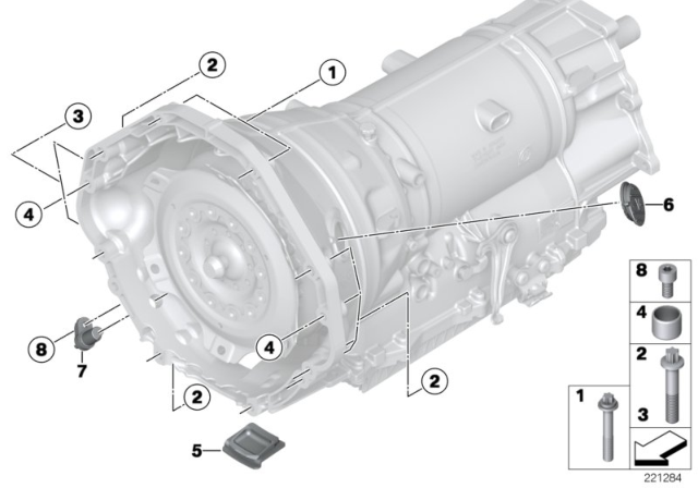 2013 BMW X6 Transmission Mounting Diagram 2