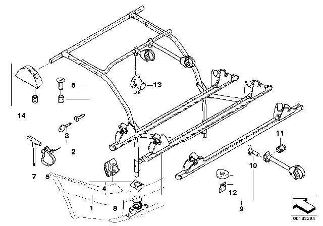 2008 BMW X3 Rear Carrier Diagram