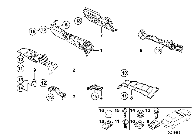 2001 BMW Z3 Trim Panel Dashboard Diagram