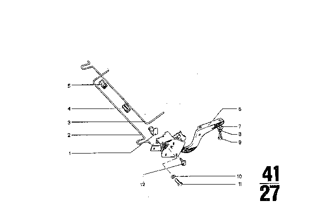 1969 BMW 2500 Hinge Diagram for 41621813529