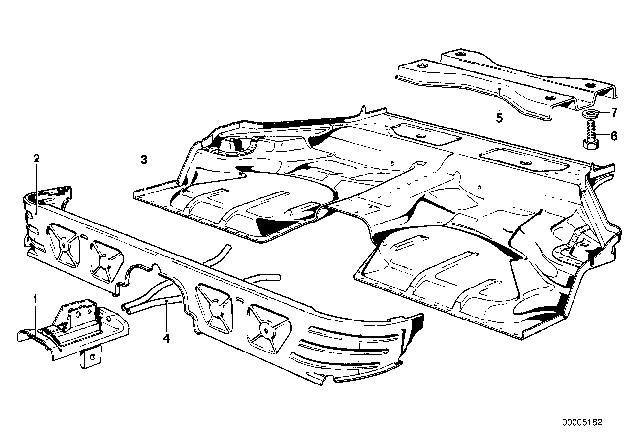 1980 BMW 733i Carrier Diagram for 51711864869