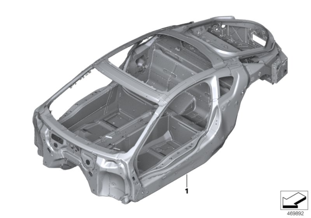 2017 BMW i8 Body Skeleton Diagram