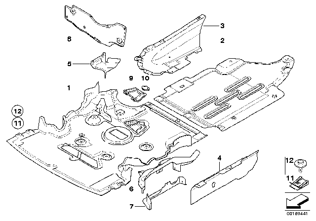 2010 BMW 335d Sound Insulation, Bulkhead, Right Diagram for 51487205460