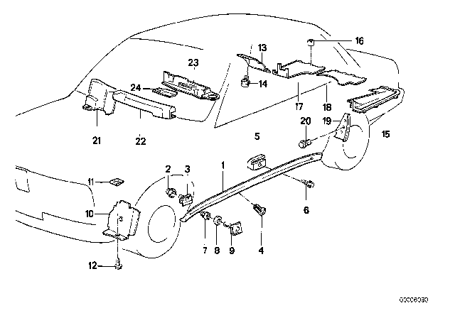 1989 BMW M3 Clamp Diagram for 51711936517