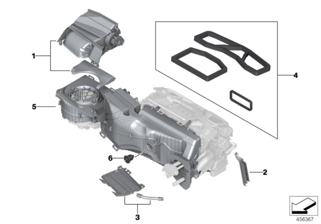 2019 BMW M850i xDrive Housing Parts, Heater And Air Conditioning Diagram