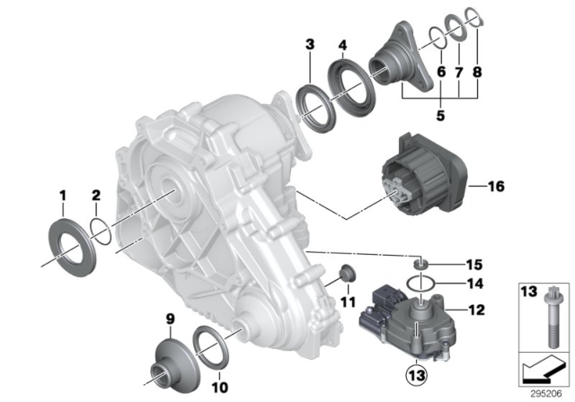 2012 BMW X5 Transfer Case Single Parts ATC Diagram 1