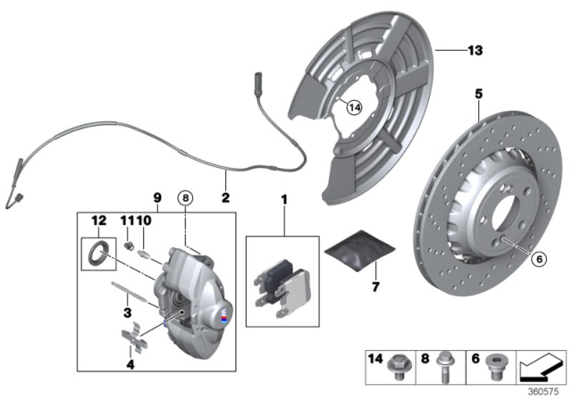 2019 BMW M2 Brake Disc, Ventilated, Left Diagram for 34118072019