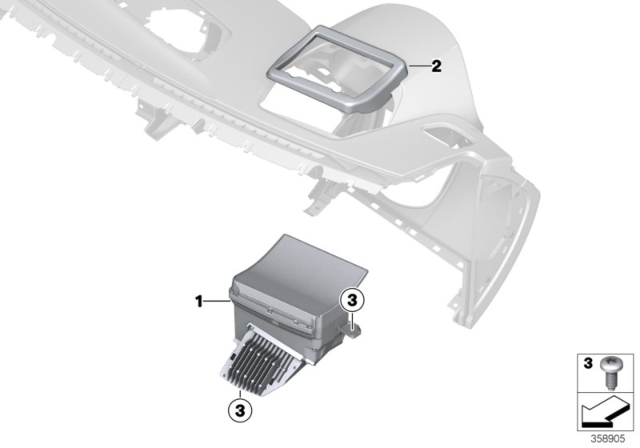 2015 BMW X4 Head-Up Display Diagram for 62306815505