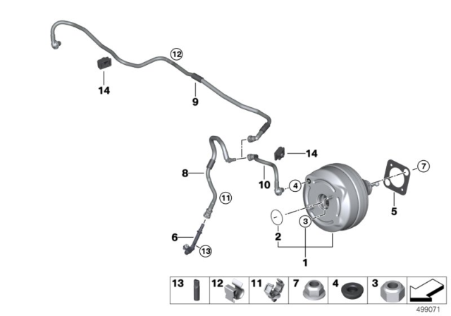 2020 BMW Z4 Brake Servo Unit / Mounting Diagram