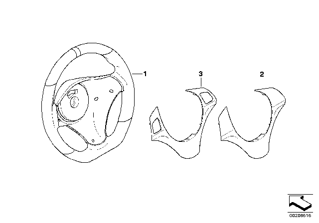 2007 BMW 328i Performance Steering Wheel Diagram 2