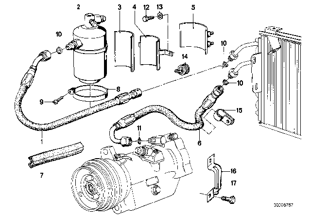 1984 BMW 633CSi Coolant Pipe Diagram 2