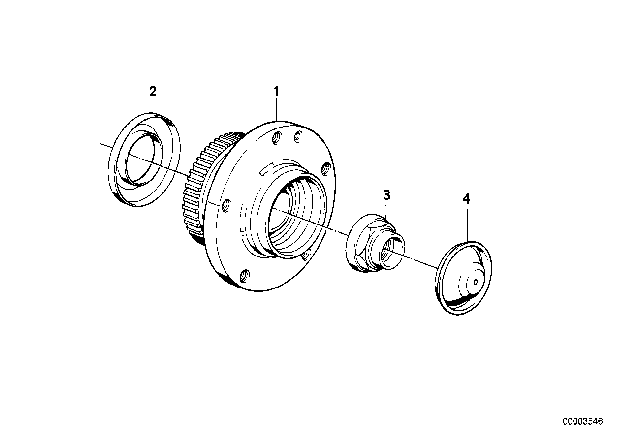 2001 BMW 325Ci Wheel Bearings Diagram