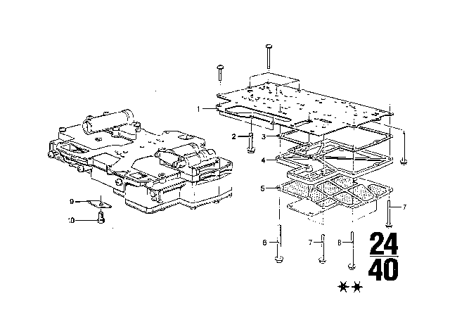 1975 BMW 3.0Si Control Unit & Attaching Parts (ZF 3HP22) Diagram 2