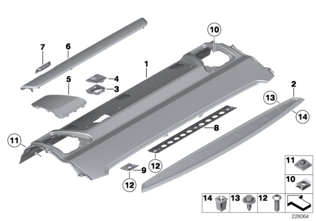 2012 BMW Alpina B7 Rear Window Shelf Diagram