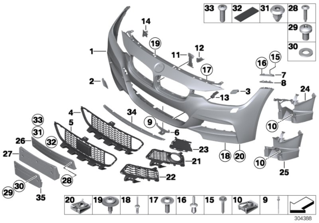 2015 BMW 328i xDrive Support Diagram for 51117296329