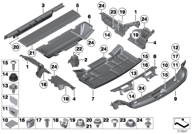 2013 BMW 550i GT Trim Panel, Rear Trunk / Trunk Lid Diagram 2