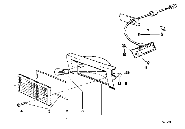 1991 BMW 325ix Front / Front Lateral Turn Indicator Diagram