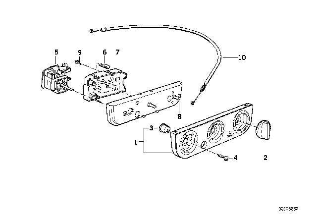 1995 BMW 325is Base Plate Diagram for 64111387328